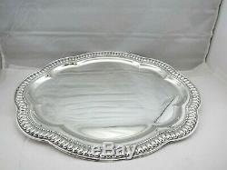 Sterling Silver Tray Oval Made in Italy scallop Shaped