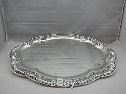 Sterling Silver Tray Oval Made in Italy scallop Shaped