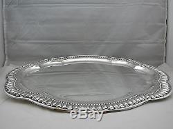 Sterling Silver Tray Oval Made in Italy scallop Shaped