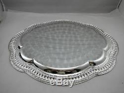 Sterling Silver Tray Oval Made in Italy scallop Shaped