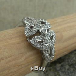 Sterling Silver Trinity Knot Ring Irish CZ Size 6 or 8 made in Ireland by Boru