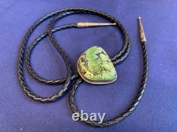 Sterling Silver Turquoise Bolo Tie 34.5 Fine Jewelry Made in Santa Fe READ Sterling Silver Turquoise Bolo Tie 34.5 Fine Jewelry Made in Santa Fe READ