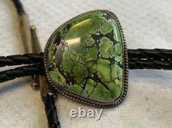 Sterling Silver Turquoise Bolo Tie 34.5 Fine Jewelry Made in Santa Fe READ Sterling Silver Turquoise Bolo Tie 34.5 Fine Jewelry Made in Santa Fe READ
