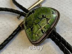 Sterling Silver Turquoise Bolo Tie 34.5 Fine Jewelry Made in Santa Fe READ Sterling Silver Turquoise Bolo Tie 34.5 Fine Jewelry Made in Santa Fe READ