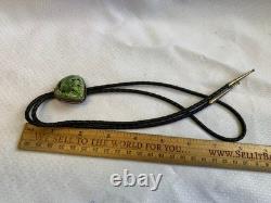 Sterling Silver Turquoise Bolo Tie 34.5 Fine Jewelry Made in Santa Fe READ Sterling Silver Turquoise Bolo Tie 34.5 Fine Jewelry Made in Santa Fe READ