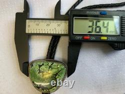 Sterling Silver Turquoise Bolo Tie 34.5 Fine Jewelry Made in Santa Fe READ Sterling Silver Turquoise Bolo Tie 34.5 Fine Jewelry Made in Santa Fe READ