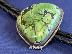 Sterling Silver Turquoise Bolo Tie 34.5 Fine Jewelry Made in Santa Fe READ Sterling Silver Turquoise Bolo Tie 34.5 Fine Jewelry Made in Santa Fe READ