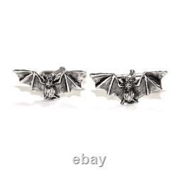 Sterling Silver Vampire Bat Cufflinks Hand Made