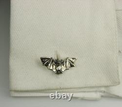 Sterling Silver Vampire Bat Cufflinks Hand Made