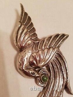 Sterling Silver Vintage Brooch 1920s-1940s, Large Bird, made in Mexico