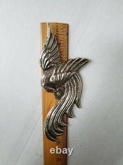 Sterling Silver Vintage Brooch 1920s-1940s, Large Bird, made in Mexico