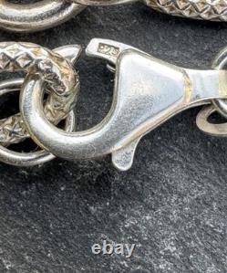 Sterling Silver Vintage Well Made 32'' Long Necklace, 68.5 Grams