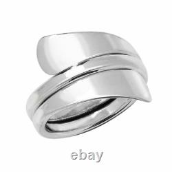 Sterling Silver Wrap Ring 925 Hallmarked Size L S British Made