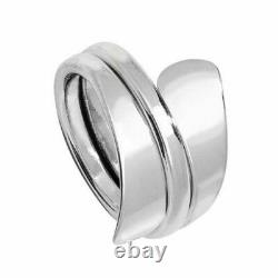 Sterling Silver Wrap Ring 925 Hallmarked Size L S British Made