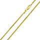 Sterling Silver Yellow Gold Plated Round Box Chain Necklace, Made in Italy