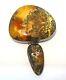 Sterling Silver and Baltic Amber Studio Made Pin / Pendant 46.3 grams 3 3/4