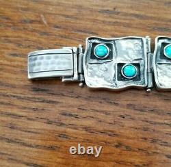 Sterling Silver and Opal Art Deco Bracelet Designer Hand Made