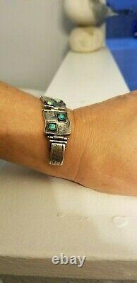 Sterling Silver and Opal Art Deco Bracelet Designer Hand Made