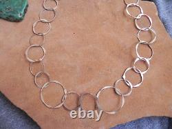 Sterling Silver hand made Links Necklace 19 by JB Navajo