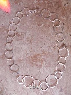 Sterling Silver hand made Links Necklace 19 by JB Navajo