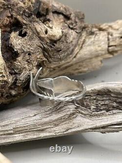 Sterling Silver statement Cocktail ring Made From Bird Claw Sugar Tongs