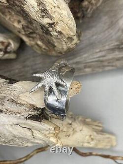 Sterling Silver statement Cocktail ring Made From Bird Claw Sugar Tongs