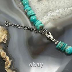 Sterling Southwestern Style Turquoise Disk Beads & Sterling Beads Necklace