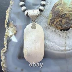 Sterling Southwestern Style Turquoise &Silver Teardrop Cluster Pendant For Women