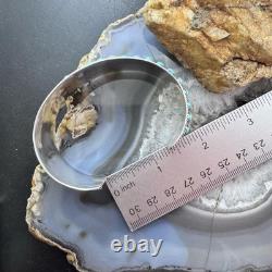 Sterling Southwestern Style Turquoise Single Row Stamped Decorated Bracelet