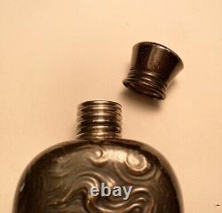 Sterling Unger Bros. Flask, It was made 1900- 1905. Art Nouveau, Beautiful