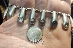 Sterling silver 17 1/2 necklace Made In Mexico tear drops 51.5 grams(B55)
