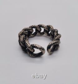 Sterling silver 925 Grams 14 Adjustable size ring Made in Italy