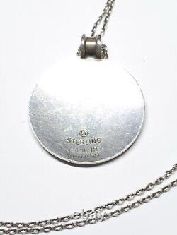 Sterling silver made in finland statement 3.5 cm chain 72cm long