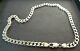 Sterling silver thick curb chain made in Italy