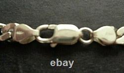 Sterling silver thick curb chain made in Italy