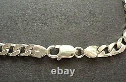 Sterling silver thick curb chain made in Italy