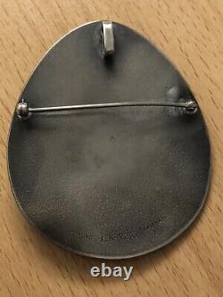 Stunning Large Leo Kryzak Hand Made Sterling Silver 3D Vintage Brooch Pin Rare