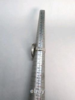 Stunning Synthetic Aurora Opal Artisan Made Sterling Silver Ring Sz6.25. A3g