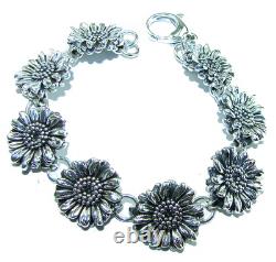 Sunflowers Italy made Bracelet in best quality. 925 Sterling Silver