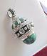Superb Russian Made Of Solid Sterling Silver 925 Pendant Genuine Malachite