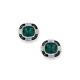 Syn Zambian Emerald Cufflinks For Men 925 Sterling Silver Exquisite Luxe Jewelry