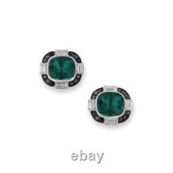 Syn Zambian Emerald Cufflinks For Men 925 Sterling Silver Exquisite Luxe Jewelry