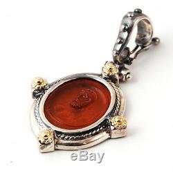 TAGLIAMONTE brown pendant gold 18K silver Classic Venetian Cameo MADE IN ITALY