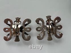 TAXCO Made In Mexico 925 Sterling Silver Clip-On Earrings