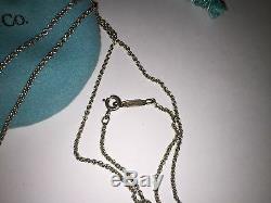 TIFFANY & CO Sterling Silver HEART & ARROW Necklace Made In Italy Valentines Day