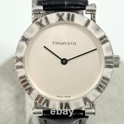 TIFFANY & Co Atlas MEN'S STERLING SILVER VINTAGE SWISS MADE WATCH F865