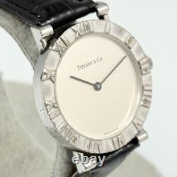 TIFFANY & Co Atlas MEN'S STERLING SILVER VINTAGE SWISS MADE WATCH F865
