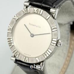 TIFFANY & Co Atlas MEN'S STERLING SILVER VINTAGE SWISS MADE WATCH F865