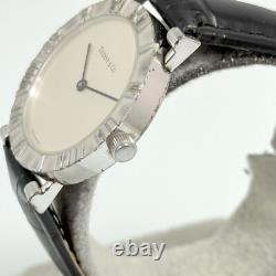 TIFFANY & Co Atlas MEN'S STERLING SILVER VINTAGE SWISS MADE WATCH F865