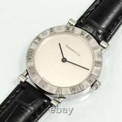 TIFFANY & Co Atlas MEN'S STERLING SILVER VINTAGE SWISS MADE WATCH F865